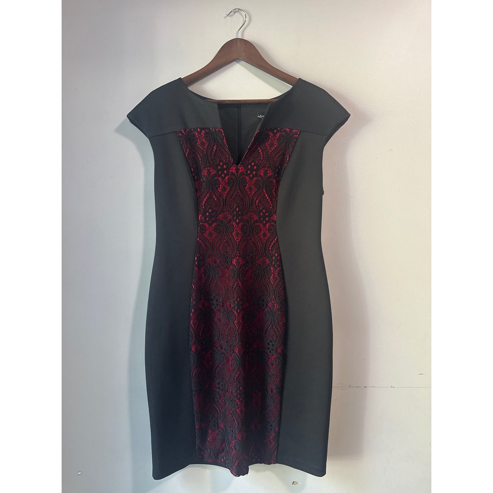 Whimsigoth Romantic Lace Sheath Dress | Black Vampire Corp Goth Y2K Style 12 - Picture 3 of 10